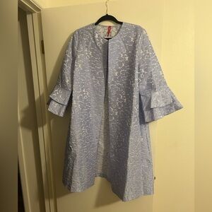 NWOT IC Collection Sky Blue Jacquard Jacket